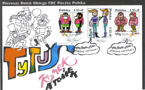 Poczta Polska - znaczki - Tytus, Romek i A'Tomek